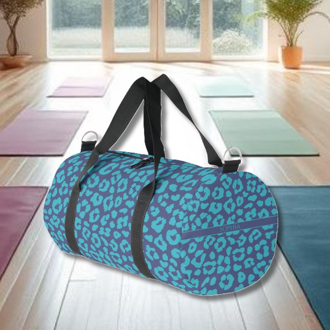 Leopard Pattern-Blue- Duffle Bag (Leopard Pattern-Blue- Duffle Bag )