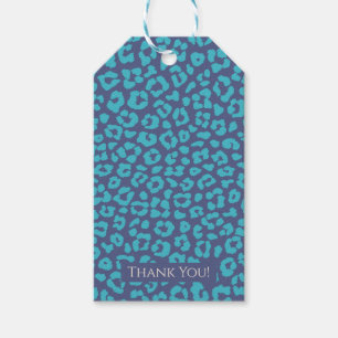 Leopard Pattern-Blue- Gift Tags