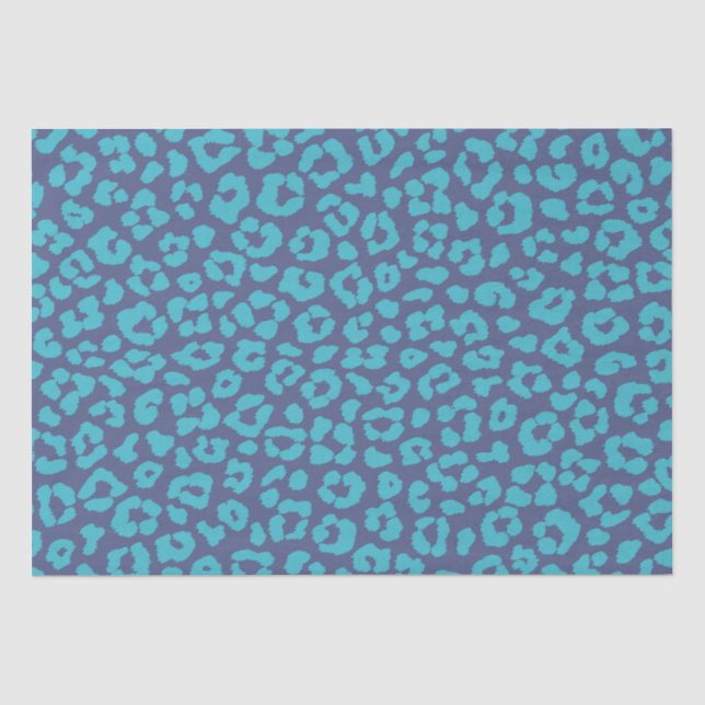 Leopard Pattern-Blue- Tissue Paper (Front)