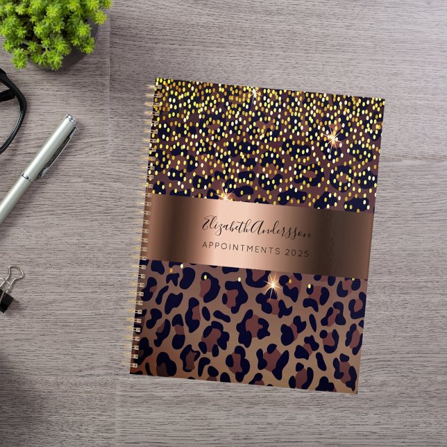 Leopard pattern brown black bronze 2026 planner (Creator Uploaded)