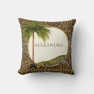 Leopard Pattern  Brown Personal Elegant Palm Cushion