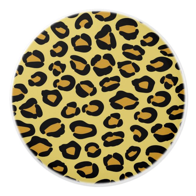 Leopard Pattern Ceramic Knob (Front)