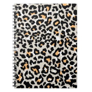 leopard pattern coloured wild seamless notebook