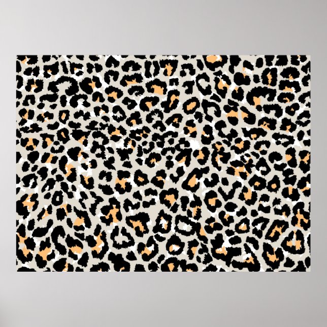 leopard pattern coloured wild seamless poster (Front)