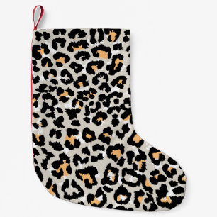 leopard pattern coloured wild seamless small christmas stocking
