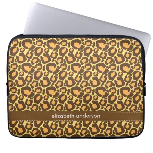 Leopard Pattern Custom Laptop Sleeve