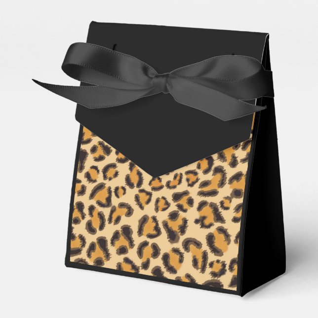 Leopard pattern favour box (Front Side)