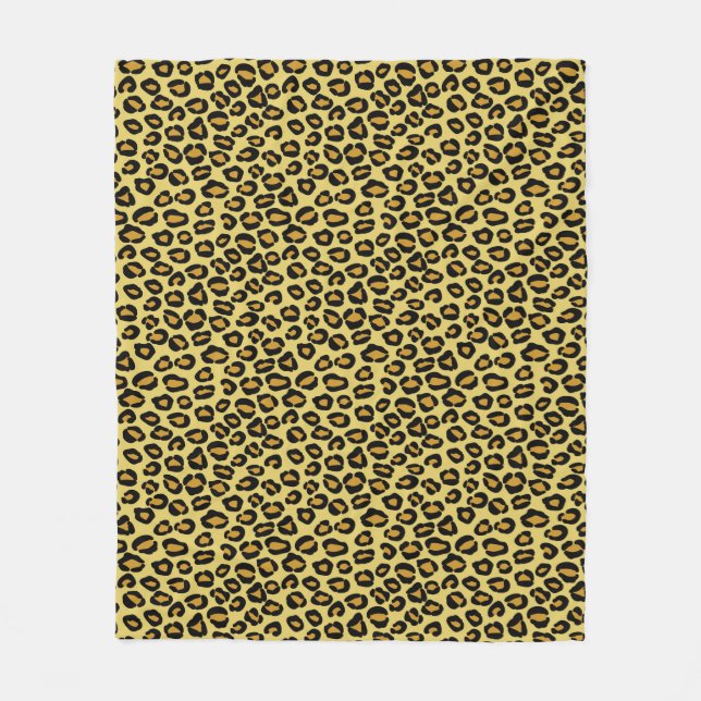 Leopard Pattern Fleece Blanket (Front)