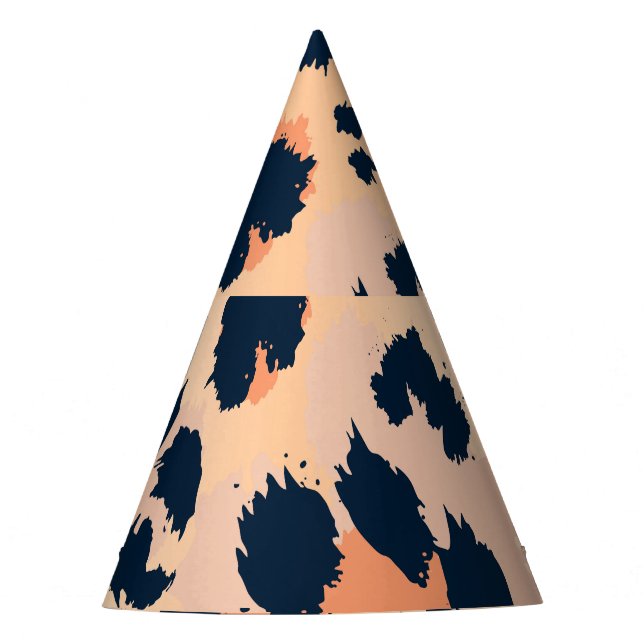 Leopard Pattern: Funny Seamless Design Party Hat (Front)