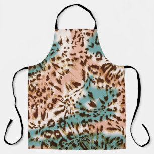 Leopard pattern illustration, animal print apron