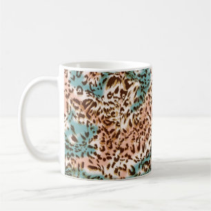 Leopard pattern illustration, animal print coffee mug
