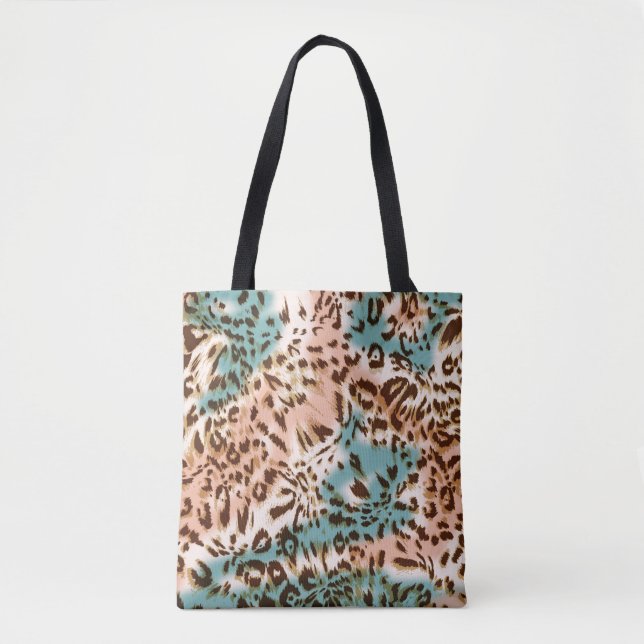 Leopard pattern illustration, animal print  tote bag (Front)