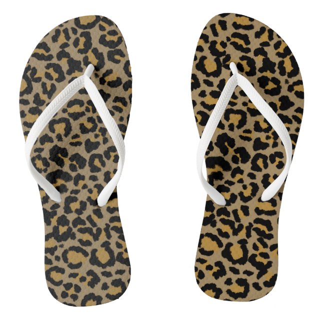 Leopard Pattern in Natural  2 Thongs (Footbed)