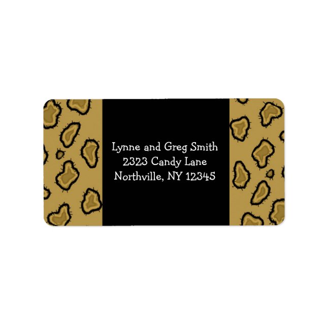 Leopard  Pattern Labels (Front)