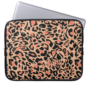 Leopard pattern laptop sleeve