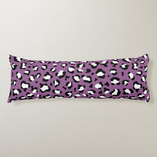Leopard Pattern, Leopard Spots, Purple Leopard Body Cushion