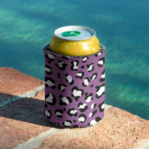 Leopard Pattern, Leopard Spots, Purple Leopard Can Cooler