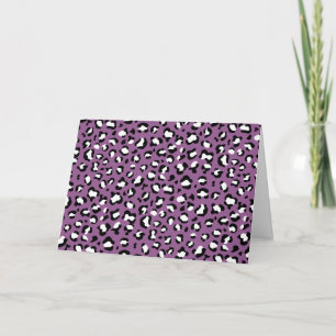 Leopard Pattern, Leopard Spots, Purple Leopard Card