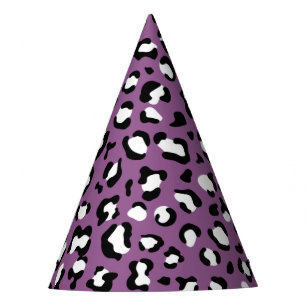 Leopard Pattern, Leopard Spots, Purple Leopard Party Hat
