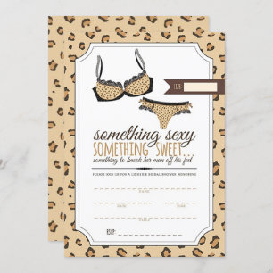 Leopard Pattern Lingerie Bridal Shower Invitation