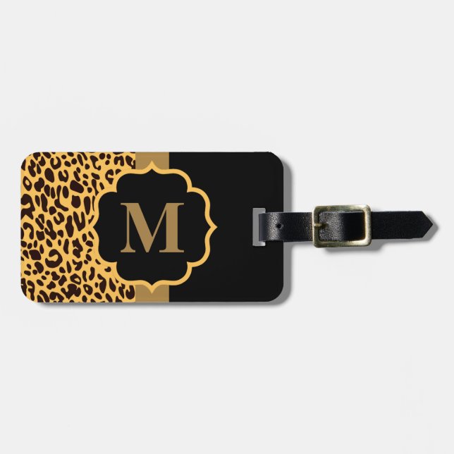 Leopard Pattern Luggage Tag (Front Horizontal)