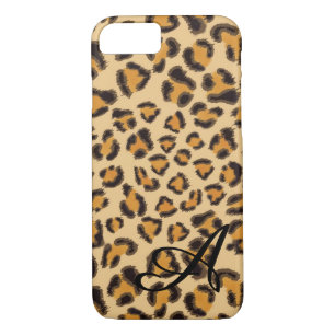 Leopard pattern -monogrammed iPhone 8/7 case
