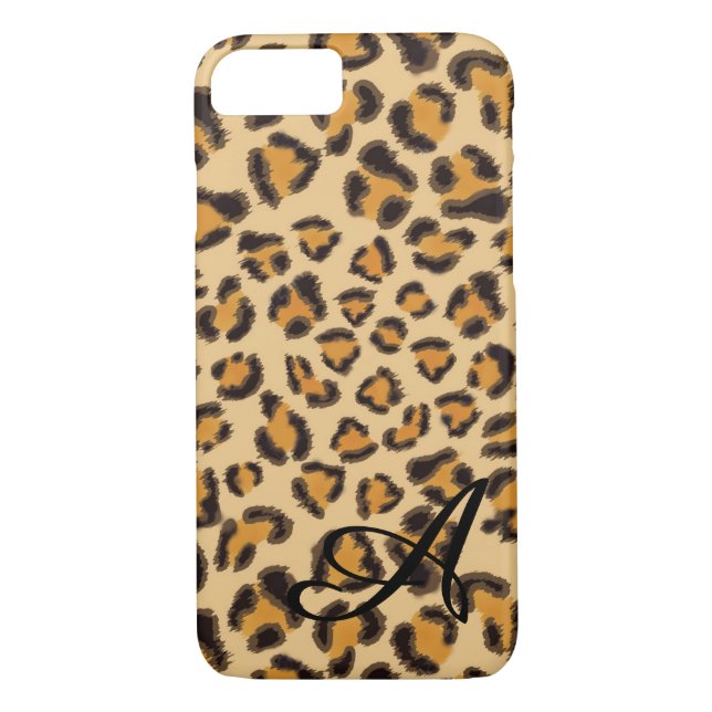 Leopard pattern -monogrammed Case-Mate iPhone case (Back)