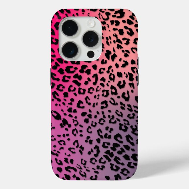 Leopard Pattern on Colourful Backdrop Case-Mate iPhone Case (Back)
