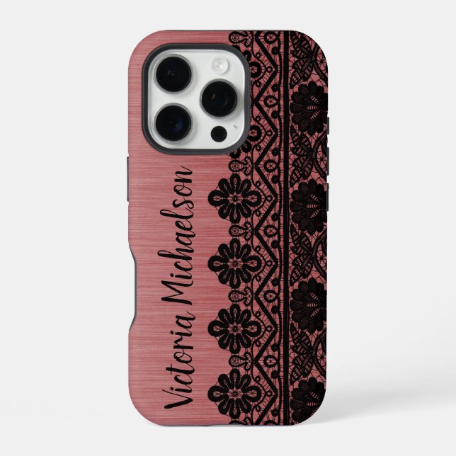 Leopard Pattern on Pink iPhone Case (Back)