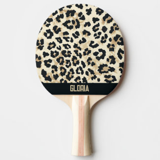 Leopard Pattern Ping Pong Paddle