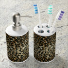 Leopard Pattern Print Bath Set