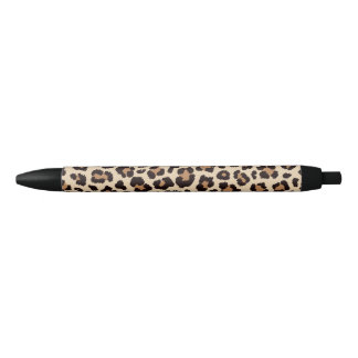 Leopard Pattern Print Black Ink Pen