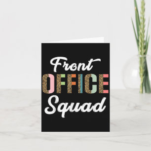 Leopard Pattern School Secretary Admin Front Offic Card