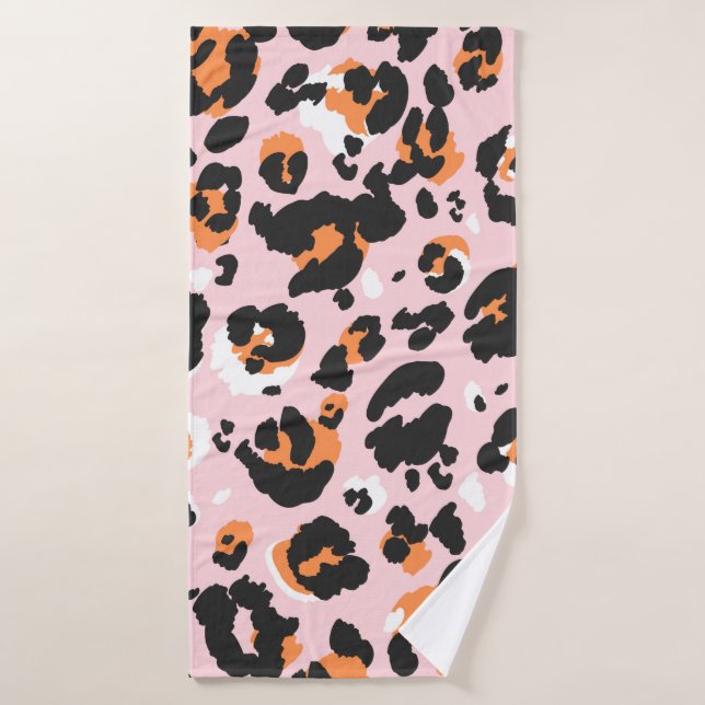 Leopard pattern seamless. Classic leo texture. Tre Bath Towel (Bath Towel)