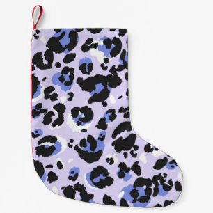 Leopard pattern seamless. Purple leo skin texture. Small Christmas Stocking