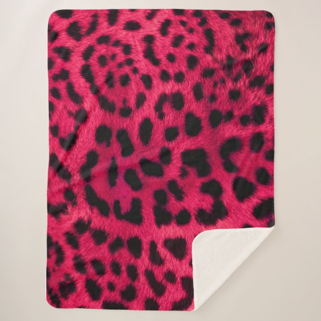 Leopard Pattern Sherpa Blanket (Front)