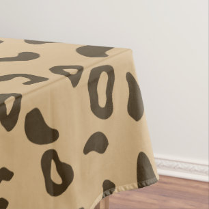 Leopard pattern skin texture tan design tablecloth