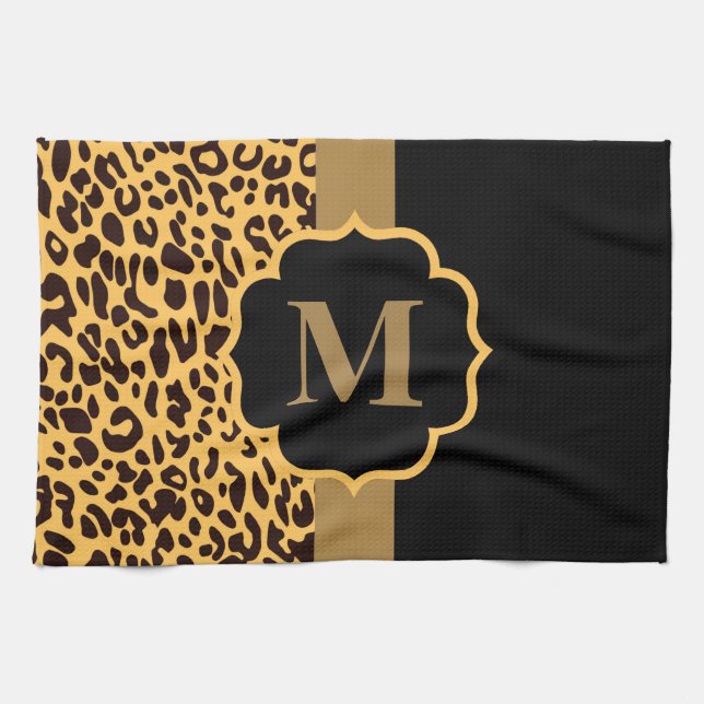 Leopard Pattern Tea Towel (Horizontal)