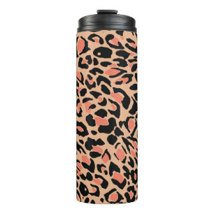 Leopard pattern thermal tumbler