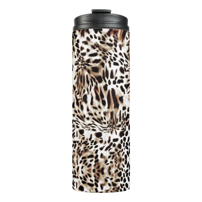 Leopard Pattern Thermal Tumbler (Front)