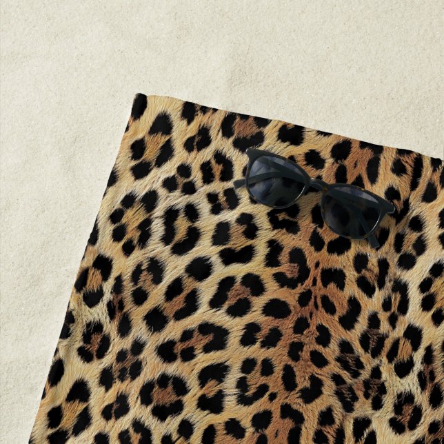 Leopard pattern, tiger, leopard skin, fashionable, beach towel (In Situ)