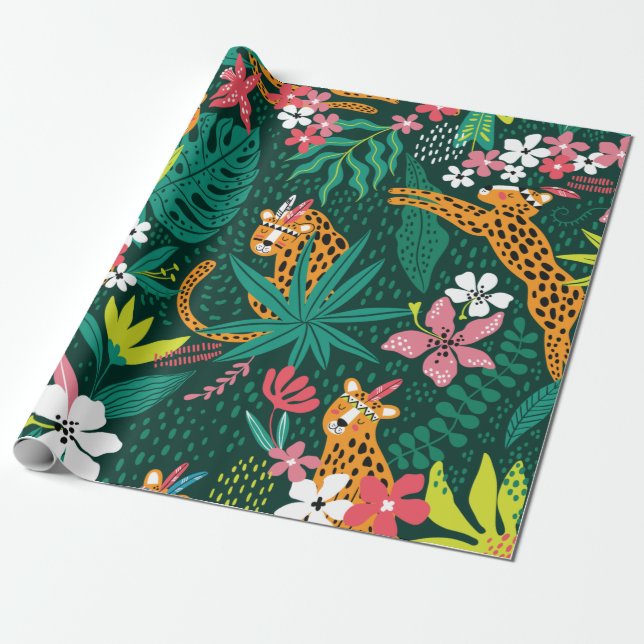 leopard Pattern Wrapping Paper (Unrolled)