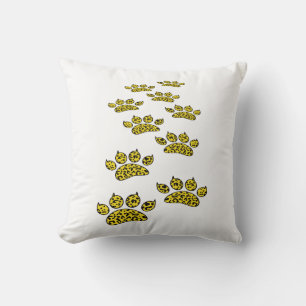 Leopard Paw Print Cushion