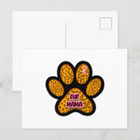 Leopard Paw Print Fur Mama Dog Cat Lovers