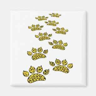Leopard Paw Print Magnet