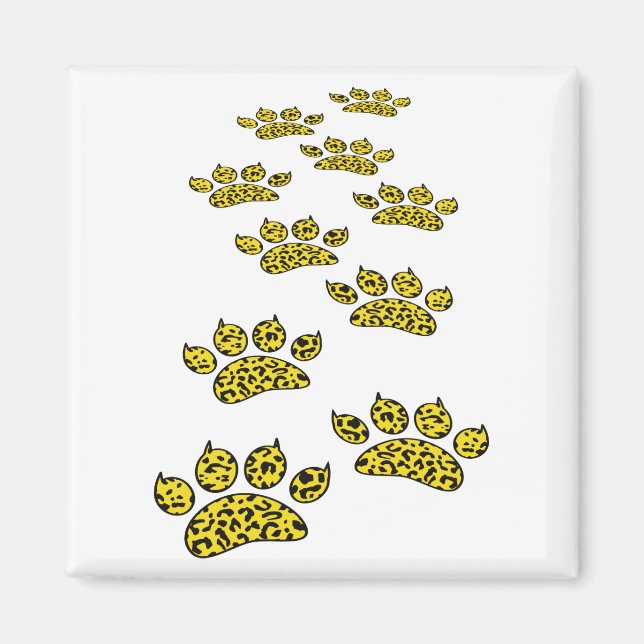 Leopard Paw Print Magnet (Front)