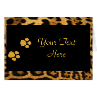 Leopard Paws Card