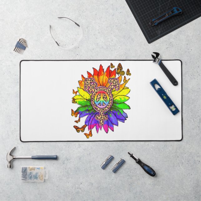 Leopard Pe Sign LGBT Pride Month Desk Mat (Workstation)