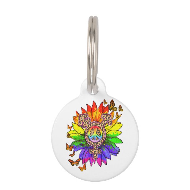 Leopard Pe Sign LGBT Pride Month Pet Tag (Front)