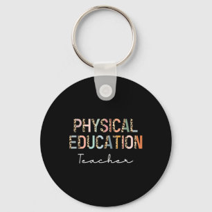 Leopard Pe Teacher Back to School Physical Educati Key Ring